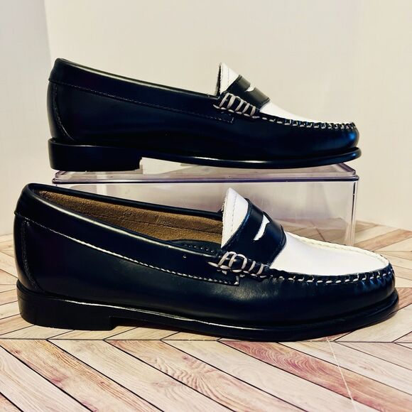 GH Bass Weejuns Whitney Penny Loafers Womens M Black White